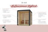 Karibu Saunahaus ARES 3 - 276x276x232 cm 38 mm terragrau / Metall staubgrau / ohne Ofen