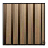 Elephant® WPC-Zaun Dark Line "Stripes", Eiche + Schwarz, ALU-Rahmen schwarz, Co-Ex, 180x180 cm