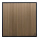 Elephant® WPC-Zaun Dark Line "Stripes", Eiche + Schwarz, ALU-Rahmen schwarz, Co-Ex, 180x180 cm