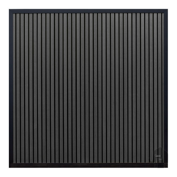 Elephant® WPC-Zaun Dark Line "Stripes", anthrazit, ALU-Rahmen anthrazit, Co-Ex, 180x180 cm