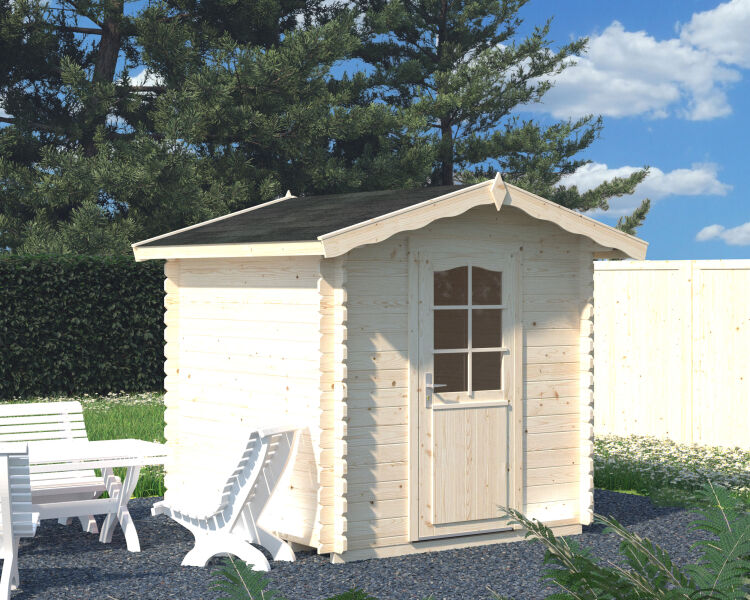 Gartenhaus VIVIAN 3,8 m2, 220x220cm, 28mm Wand, inkl. Boden - ohne / mit Farbe