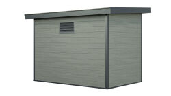 WPC-Gartenhaus POEL grau-anthrazit 28 mm - 280 x 200 cm, WPC Co-Ex / Alu