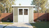 WPC-Gartenhaus POEL beige-weiss 28 mm - 280 x 200 cm, WPC Co-Ex / Alu