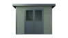 WPC-Gartenhaus PELLWORM grau-anthrazit 28 mm - 280 x 280 cm, WPC Co-Ex / Alu