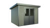 WPC-Gartenhaus PELLWORM grau-anthrazit 28 mm - 280 x 280 cm, WPC Co-Ex / Alu