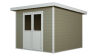 WPC-Gartenhaus PELLWORM beige-weiss 28 mm - 280 x 280 cm, WPC Co-Ex / Alu