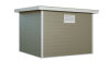 WPC-Gartenhaus PELLWORM beige-weiss 28 mm - 280 x 280 cm, WPC Co-Ex / Alu