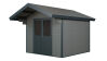 WPC-Gartenhaus FEHMARN grau-anthrazit 28 mm - 280 x 280 cm, WPC Co-Ex / Alu