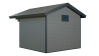 WPC-Gartenhaus FEHMARN grau-anthrazit 28 mm - 280 x 280 cm, WPC Co-Ex / Alu
