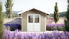 WPC-Gartenhaus FEHMARN beige-weiss 28 mm - 280 x 280 cm, WPC Co-Ex / Alu