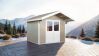 WPC-Gartenhaus FEHMARN beige-weiss 28 mm - 280 x 280 cm, WPC Co-Ex / Alu