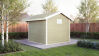WPC-Gartenhaus FEHMARN beige-weiss 28 mm - 280 x 280 cm, WPC Co-Ex / Alu
