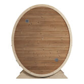 Saunafass KLAABU Modell 160x210 cm, Vollglasfront, inkl. Dachschindeln schwarz, Bausatz, Thermo-Holz