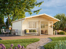 Gartenhaus BRITTA 19,7 m2; 500x445cm, 40mm Doppelnut,...