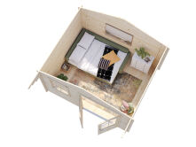 Gartenhaus EMMA 10,4 m2; 380x320 cm; 34mm Doppelnut;...