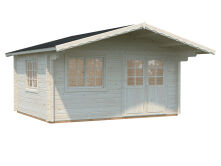 Gartenhaus HELENA 15,1 m2, 470x380 cm, 70mm Bohlen, ISO, Boden - ohne / mit Farbe -