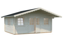 Gartenhaus HELENA 18,6 m2; 530x410 cm; 70mm Bohlen, ISO + Boden - ohne / mit Farbe -