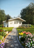 Gartenhaus HELENA 24,6 m2; 530x530 cm; 70mm Wände; ISO; Fußboden - ohne / mit Farbe -