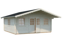 Gartenhaus HELENA 24,6 m2; 530x530 cm; 70mm Wände; ISO; Fußboden - ohne / mit Farbe -