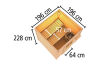 Karibu Saunahaus FINN 2 mit Duschanbau / naturbelassen / inkl. Ofen 9 kW Bio + externe Steuerung EASY / Energiespartür