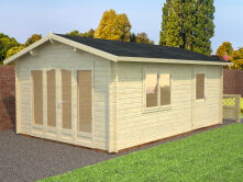 Gartenhaus IRENE 19,0 m2, 380x570cm, ISO, 44mm Doppelnut,...