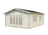 Gartenhaus IRENE 23,9 m2, 470x570cm, 44mm Doppelnut, ISO, Boden - natur / farbig -