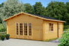Gartenhaus IRENE 27,7 m2, 560x560 cm, 70mm Bohlen, Fußboden, ISO - natur / farbig -