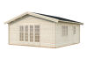 Gartenhaus IRENE 27,7 m2, 560x560 cm, 70mm Bohlen, Fußboden, ISO - natur / farbig -