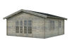 Gartenhaus IRENE 27,7 m2, 560x560 cm, 70mm Bohlen, Fußboden, ISO - natur / farbig -