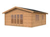 Gartenhaus IRENE 27,7 m2, 560x560 cm, 70mm Bohlen, Fußboden, ISO - natur / farbig -