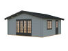 Gartenhaus IRENE 27,7 m2, 560x560 cm, 70mm Bohlen, Fußboden, ISO - natur / farbig -