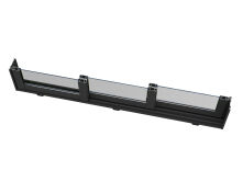 Gartenhaus INES 13,7 m² - 480x300cm, 44mm, inkl. Boden, Schiebetür, lackiert dunkelgrau + anthrazit