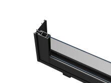 Gartenhaus INES 13,7 m² - 480x300cm, 44mm, inkl. Boden, Schiebetür, lackiert dunkelgrau + anthrazit