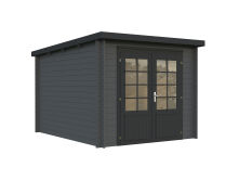 Gartenhaus ELLA 6,9 m²; 260x320cm; 28mm Blockbohlen - natur + farbig -