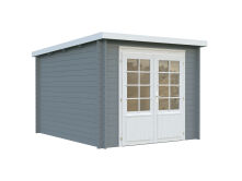 Gartenhaus ELLA 6,9 m²; 260x320cm; 28mm Blockbohlen - natur + farbig -