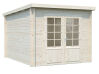 Gartenhaus ELLA 6,9 m²; 260x320cm; 28mm Blockbohlen - natur + farbig -