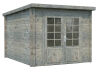 Gartenhaus ELLA 6,9 m²; 260x320cm; 28mm Blockbohlen - natur + farbig -