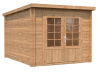 Gartenhaus ELLA 6,9 m²; 260x320cm; 28mm Blockbohlen - natur + farbig -