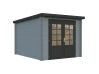 Gartenhaus ELLA 6,9 m²; 260x320cm; 28mm Blockbohlen - natur + farbig -