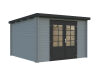 Gartenhaus ELLA 8,7 m²; 320x320 cm, 28mm Bohlen - natur + farbig -