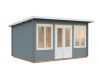 Gartenhaus LISA 11,5 m²; 420x320cm; 34mm Doppelnut; inkl. Fußboden - natur + farbig -