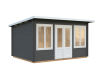 Gartenhaus LISA 11,5 m²; 420x320cm; 34mm Doppelnut; inkl. Fußboden - natur + farbig -