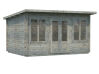 Gartenhaus LISA 11,5 m²; 420x320cm; 34mm Doppelnut; inkl. Fußboden - natur + farbig -