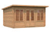 Gartenhaus LISA 11,5 m²; 420x320cm; 34mm Doppelnut; inkl. Fußboden - natur + farbig -