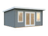 Gartenhaus LISA 14,2 m2; 470x350cm; 44mm Bohlen; ISO; inkl. Fußboden - natur + farbig -