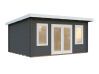 Gartenhaus LISA 14,2 m2; 470x350cm; 44mm Bohlen; ISO; inkl. Fußboden - natur + farbig -