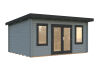 Gartenhaus LISA 14,2 m2; 470x350cm; 44mm Bohlen; ISO; inkl. Fußboden - natur + farbig -
