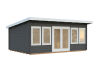 Gartenhaus LISA 19,4 m2; 550x400cm; 44mm Bohlen; ISO, Fußboden - natur + farbig -