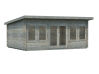 Gartenhaus LISA 19,4 m2; 550x400cm; 44mm Bohlen; ISO, Fußboden - natur + farbig -