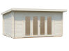 Gartenhaus LEA 14,2 m² - 450x330cm, 44mm, inkl. Boden, Falttür - natur + farbig -